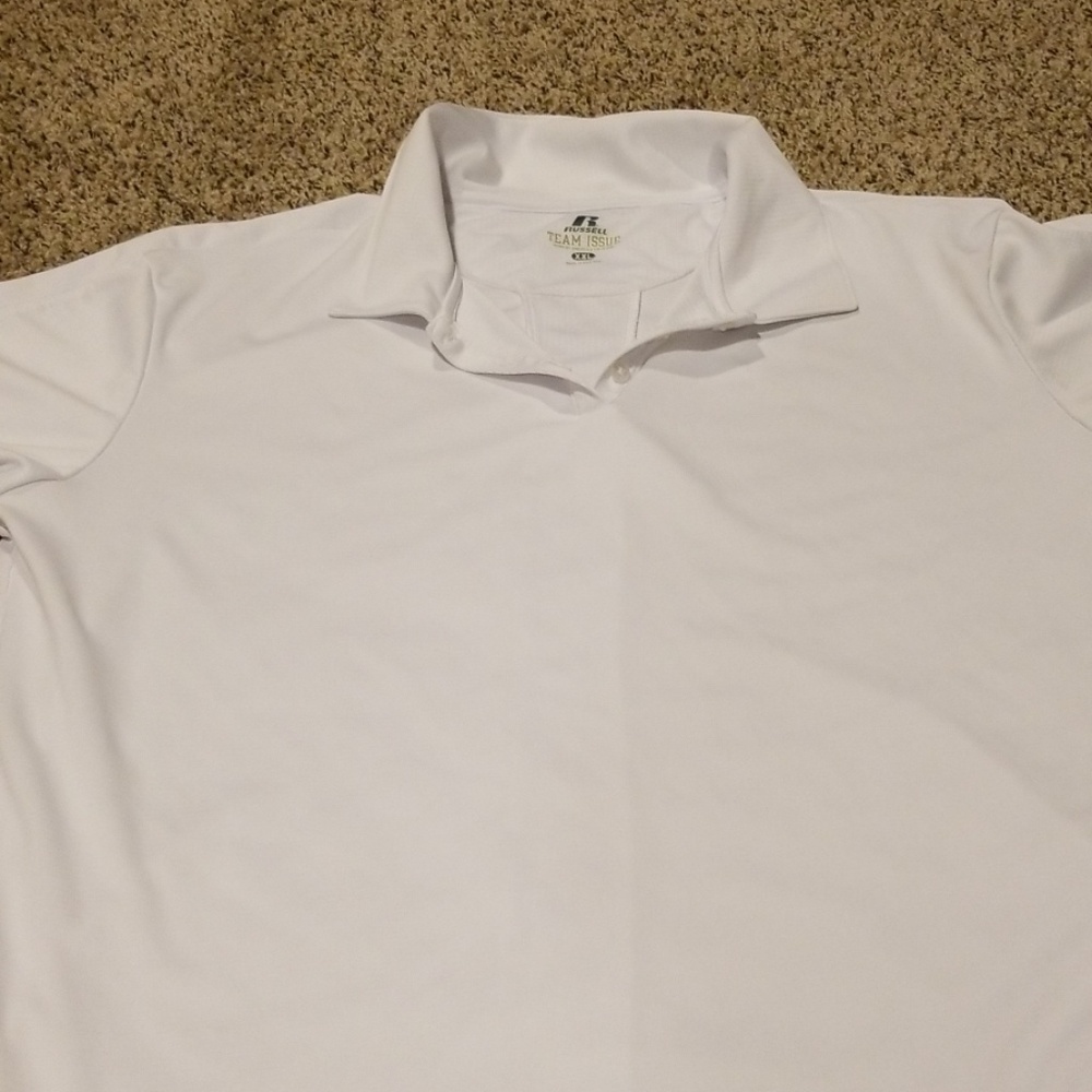 Russell Athletic XXL White Polo Shirt